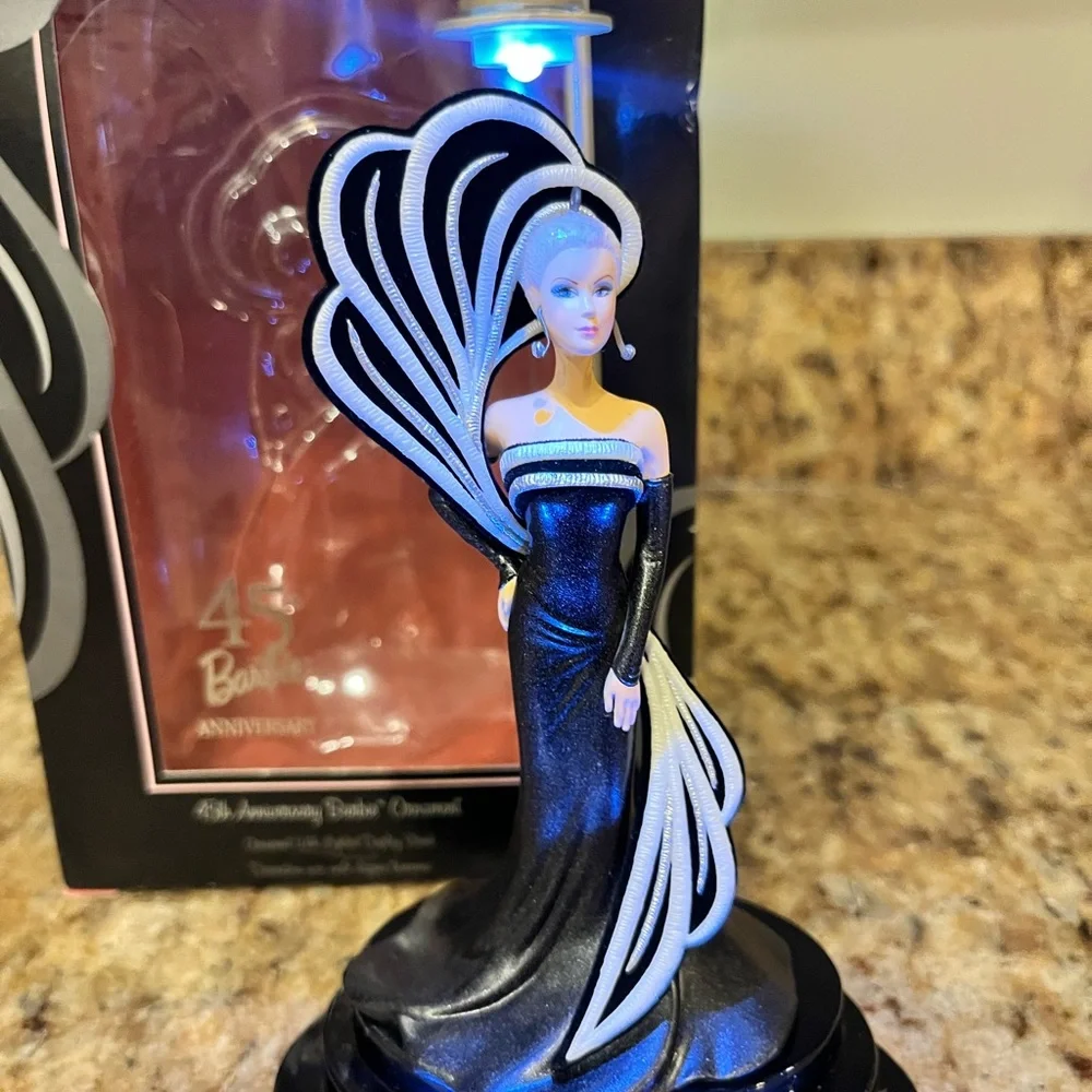 Barbie 45th Anniversary Lighted Fashion Model 2004 Hallmark Keepsake Ornament